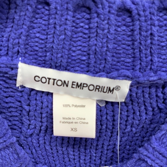 NEW Cotton Emporium Chenille Cable Mock Sweater - Picture 6 of 7